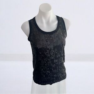 Prada black sequin tank top Size S